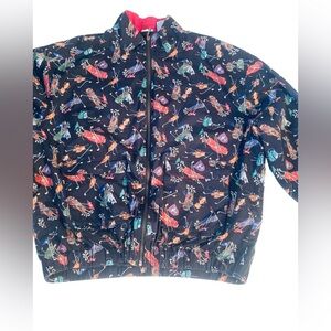 Vintage Line-Up for Sport jacket golf clubs all over print jacket windbreaker L